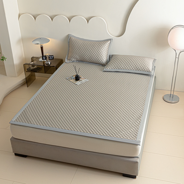 91家纺网 家纺一手货源 找家纺 阿亮家居 2025新款凉席凉豆豆软席床席款 异空间-玉石咖