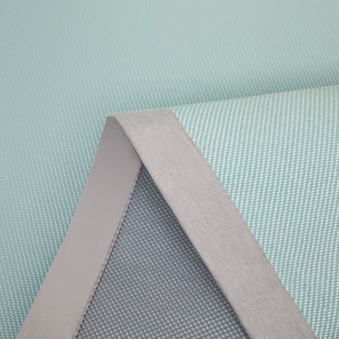 91家纺网 家纺一手货源 找家纺 阿亮家居 2025新款冰藤席凉席三件套包边抗菌刺绣款冰藤凉席 绿色-床席款