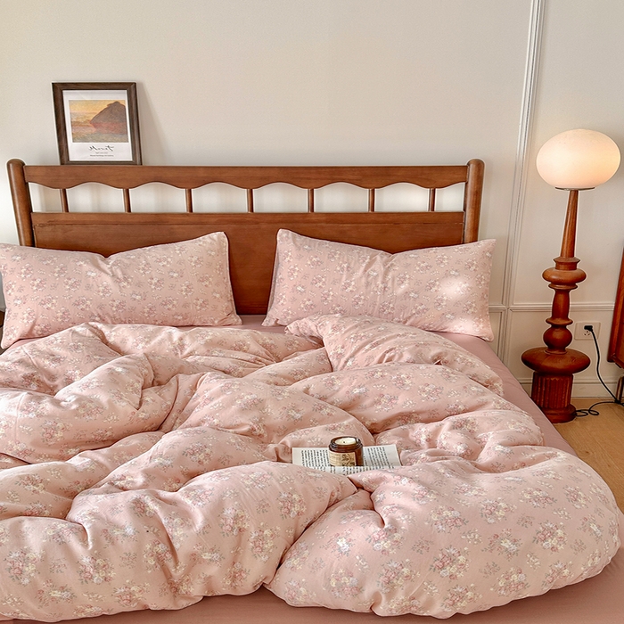 91家纺网 家纺一手货源 找家纺 （总）吉象2025新款全棉双层纱四件套