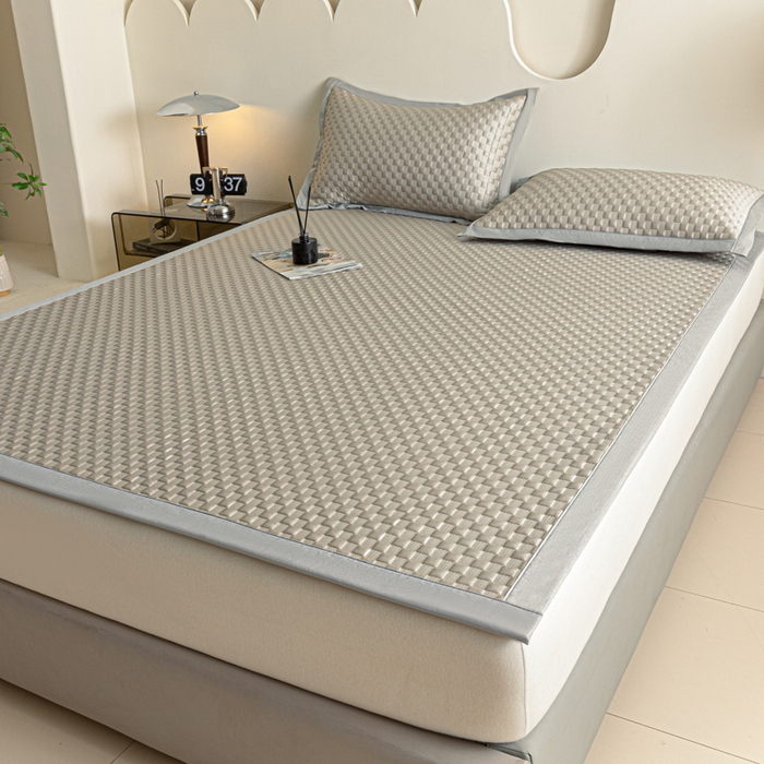 91家纺网 家纺一手货源 找家纺 阿亮家居 2025新款凉席凉豆豆软席床席款 异空间-玉石咖