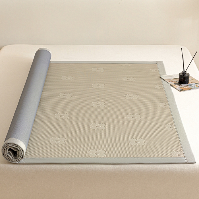 91家纺网 家纺一手货源 找家纺 阿亮家居 2025新款凉席凉豆豆软席床席款 四叶草-玉石咖