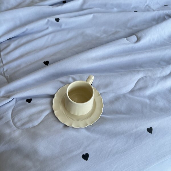 91家纺网 家纺一手货源 找家纺 棉生活家纺 2025新款ins小清新水洗冰丝夏被四件套 海盐芝士 灰