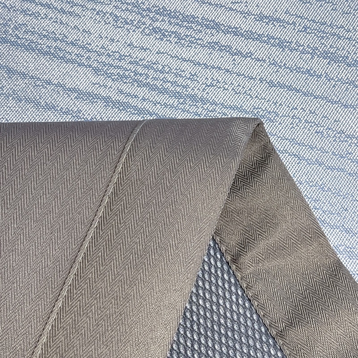 91家纺网 家纺一手货源 找家纺 阿亮家居 2025新款凉席冰丝席三明治宽包边刺绣款粗冰丝凉席 流星雨-紫灰