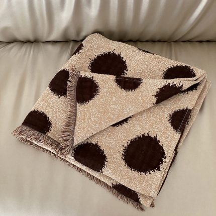 麻依 2025新款全棉纱布披肩浴巾旅行毯 如初