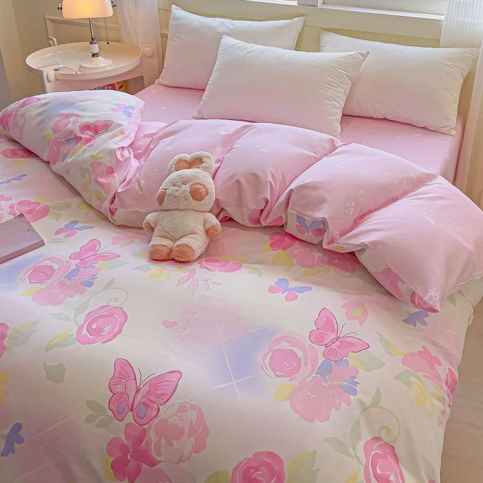 91家纺网 家纺一手货源 找家纺 拾物记 2025新款A类无荧光全喷气全棉12868单被套 烟雨江南