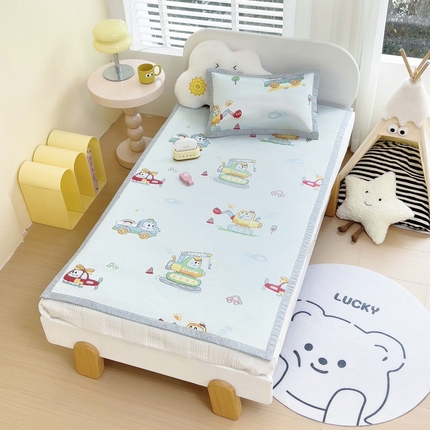 91家纺网 家纺一手货源 找家纺 鱼宝2025新款儿童冰藤软席 彩虹车队