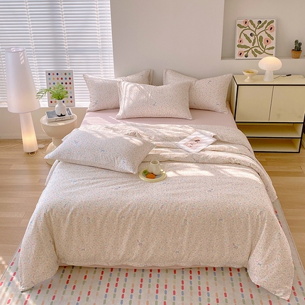 91家纺网 家纺一手货源 找家纺 （总）于果 2025新款全棉双层纱四件套（第三批）