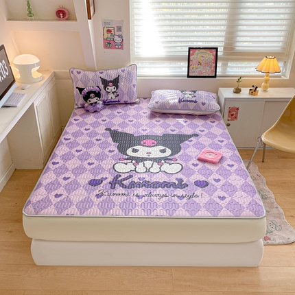 91家纺网 家纺一手货源 找家纺 （总）金爱家 2025新款三丽鸥乳胶凉席大版床笠款