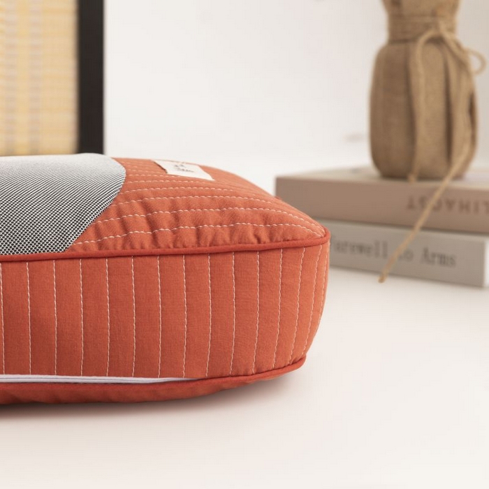 91家纺网 家纺一手货源 找家纺 露函家居 2025新款全棉砂洗元宝荞麦枕枕头枕芯 灰色