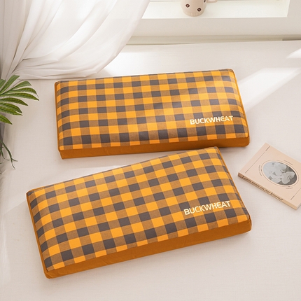 91家纺网 家纺一手货源 找家纺 （总）仁宇枕业 2025无印宽边大格子系列荞麦枕