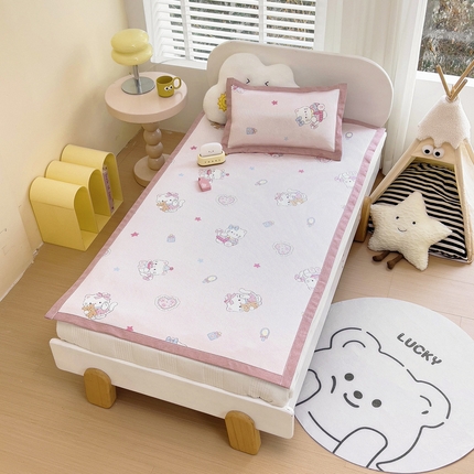 91家纺网 家纺一手货源 找家纺 鱼宝2025新款儿童冰藤软席 乐乐猫