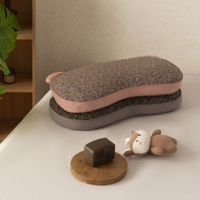 91家纺网 家纺一手货源 找家纺 露函家居 2025新款纯棉熊猫款荞麦枕枕头枕芯 熊猫-玫红