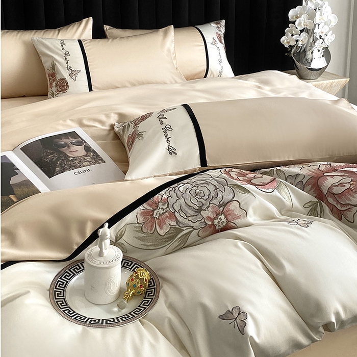 91家纺网 家纺一手货源 找家纺 优悦生活馆 2025新疆长绒棉花团锦簇四件套【价领券后标准不低于268】 花团锦簇-花田米