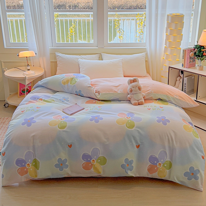 91家纺网 家纺一手货源 找家纺 拾物记 2025新款A类无荧光全喷气全棉12868单被套 陌上花