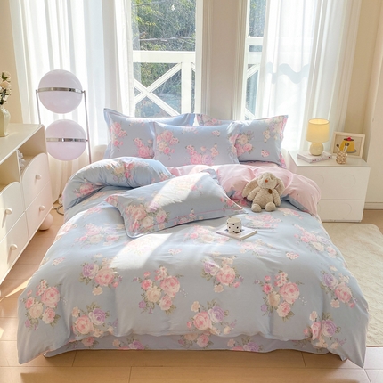 91家纺网 家纺一手货源 找家纺 （总）凌鼎 2025新款13070全棉印花款四件套