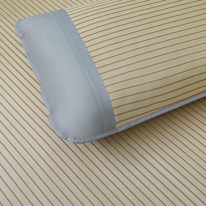 91家纺网 家纺一手货源 找家纺 阿亮家居 2025新款凉席抗菌刺绣可水洗碳光冰丝席包边无纺布冰丝席 素夏 星光银-床笠款