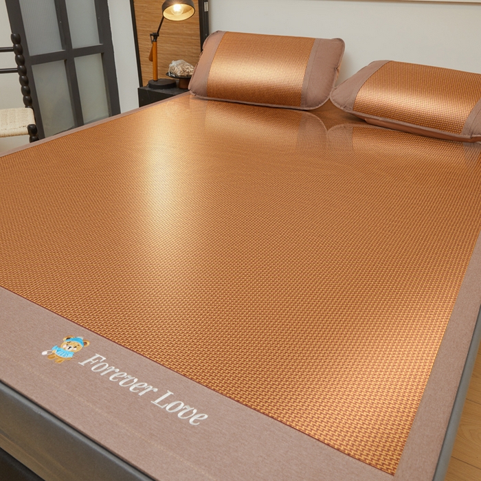 91家纺网 家纺一手货源 找家纺 琪琪阁 2026新款小熊宽边藤席 步步高