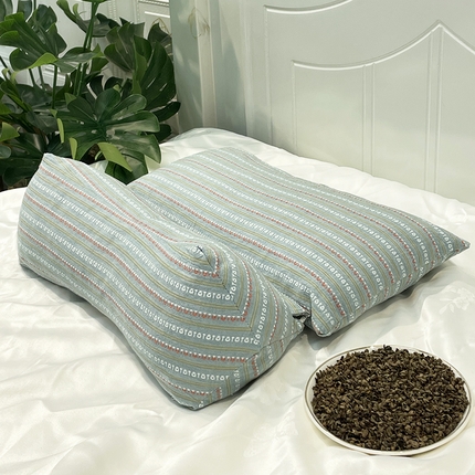 91家纺网 家纺一手货源 找家纺 （总）全美家居 2025新款3D条纹荞麦枕护颈全棉子母可拆卸枕芯
