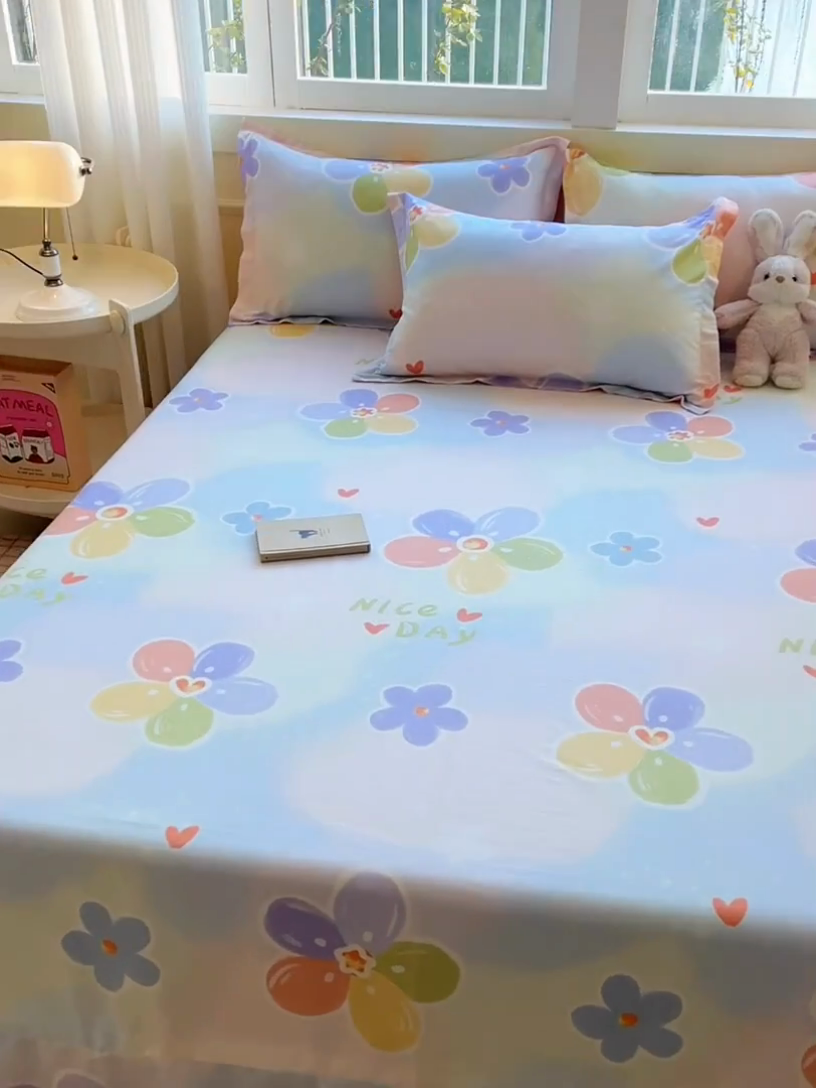 91家纺网 家纺一手货源 找家纺 拾物记 2025新款A类无荧光全喷气全棉12868单床单 陌上花