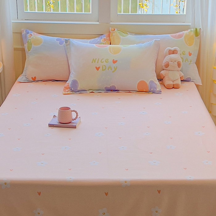 91家纺网 家纺一手货源 找家纺 拾物记 2025新款A类无荧光全喷气12868全棉B版单床单 陌上花B版