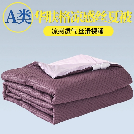 经年 2025新款A类华夫格凉感丝夏被 华夫格深紫浅紫