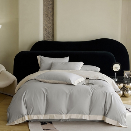 金奇达家纺 2025春夏新款【特洛伊】红金裸盖™棉全棉纯棉红金裸盖棉四件套标准号全网控价（折后券后）不低于199元） 特洛伊-云烟灰