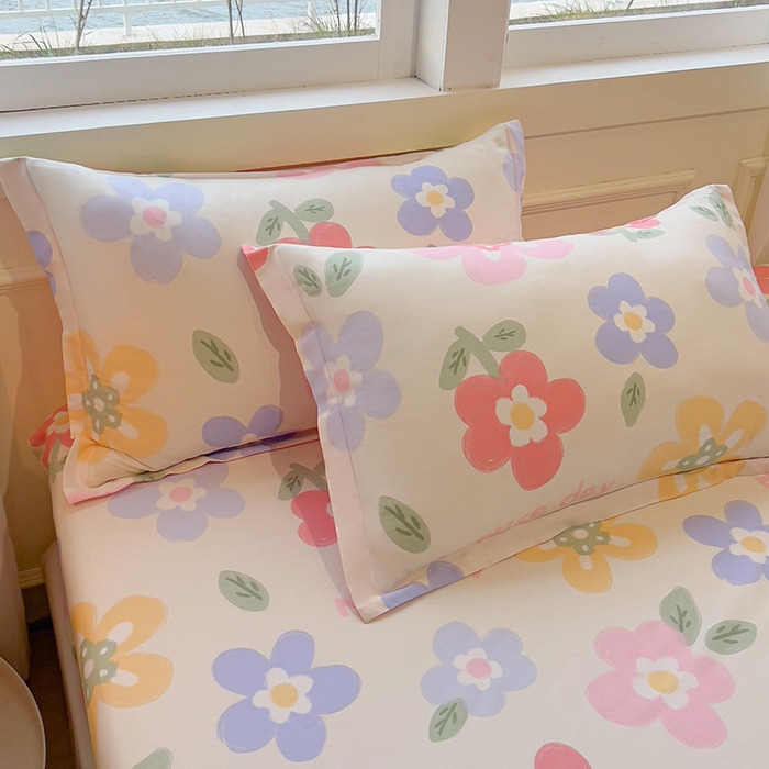 91家纺网 家纺一手货源 找家纺 拾物记 2025新款A类无荧光全喷气全棉12868单枕套 繁花集