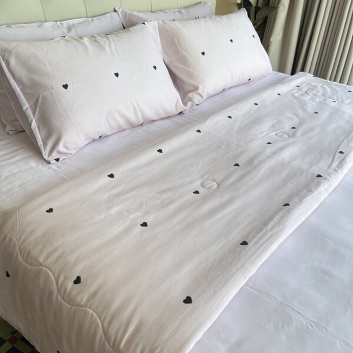 91家纺网 家纺一手货源 找家纺 （总）棉生活家纺 2025新款ins小清新水洗冰丝夏被四件套