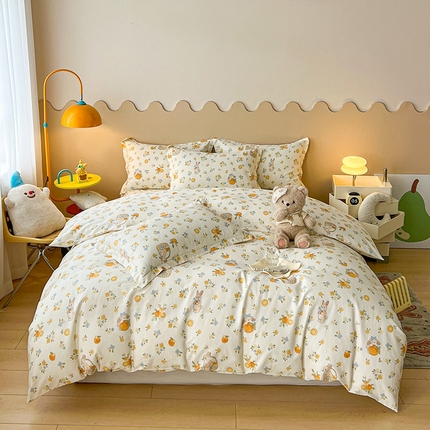 91家纺网 家纺一手货源 找家纺 （总）名优家纺 2025新款A类全棉纯棉韩版印花四件套