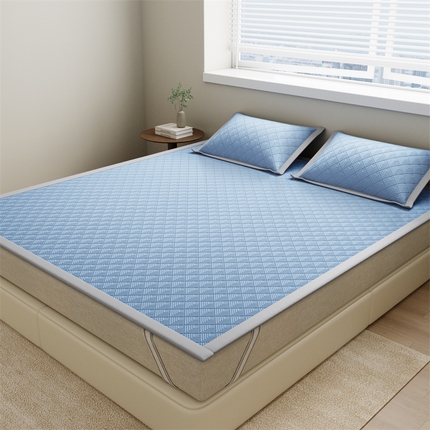 鑫姿席业 2025年春夏新款A类抗菌凉感豆豆凉席-软床席 软床席-天蓝色