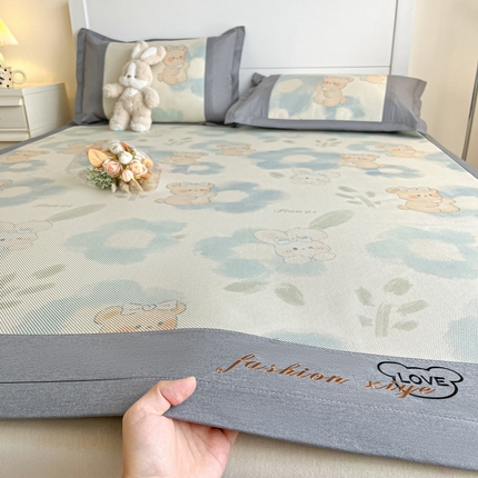 阿亮家居 2025新款印花冰藤席凉席 萌组合