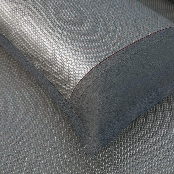 91家纺网 家纺一手货源 找家纺 琪琪阁 2026新款冰藤三明治凉席 小米花-灰色