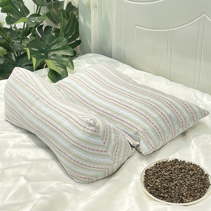 91家纺网 家纺一手货源 找家纺 （总）全美家居 2025新款3D条纹荞麦枕护颈全棉子母可拆卸枕芯