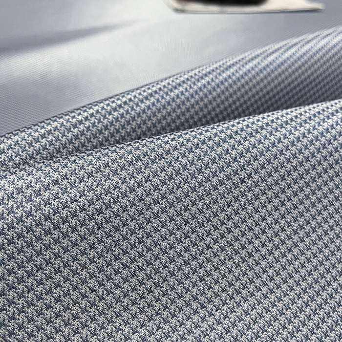 91家纺网 家纺一手货源 找家纺 阿亮家居 2025新款刺绣可水洗碳光冰丝席宽包边无纺布冰丝席艾香系列 艾草千鸟格床笠款蓝色