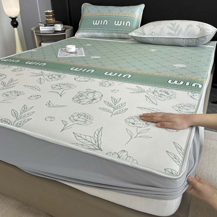 91家纺网 家纺一手货源 找家纺 （总）2025新款印花冰丝凉席反面无纺布