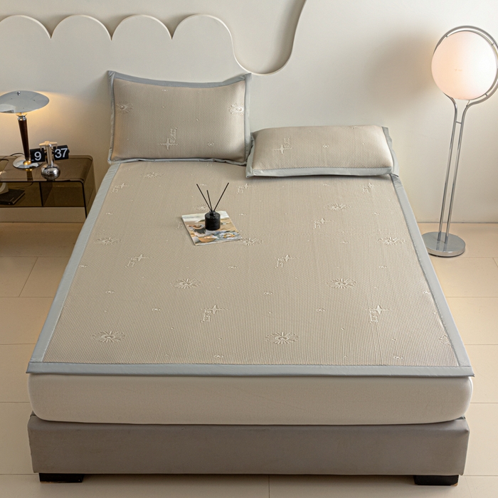 91家纺网 家纺一手货源 找家纺 阿亮家居 2025新款凉席凉豆豆软席床席款 爱丽丝-玉石咖