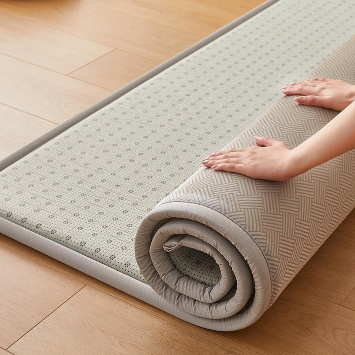 91家纺网 家纺一手货源 找家纺 （总）阿亮家居 2025新款包边工艺凉感冰藤地铺睡垫系列凉席地垫