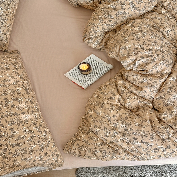 91家纺网 家纺一手货源 找家纺 吉象2025新款全棉双层纱四件套 漫步花丛