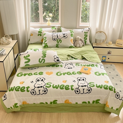 寐眠 2025新款全棉印花夏被 夏被四件套 花序
