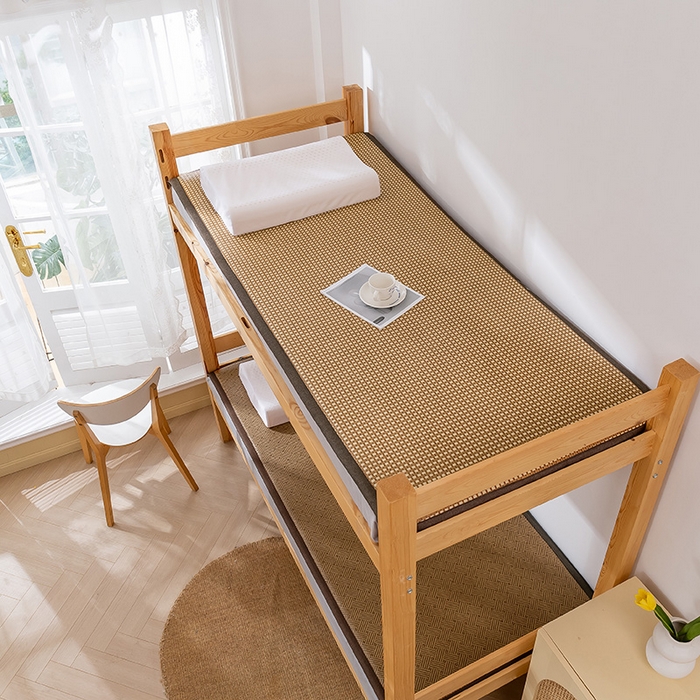 91家纺网 家纺一手货源 找家纺 阿亮家居 2025新款包边工艺凉感冰藤地铺睡垫系列凉席地垫 白玉藤