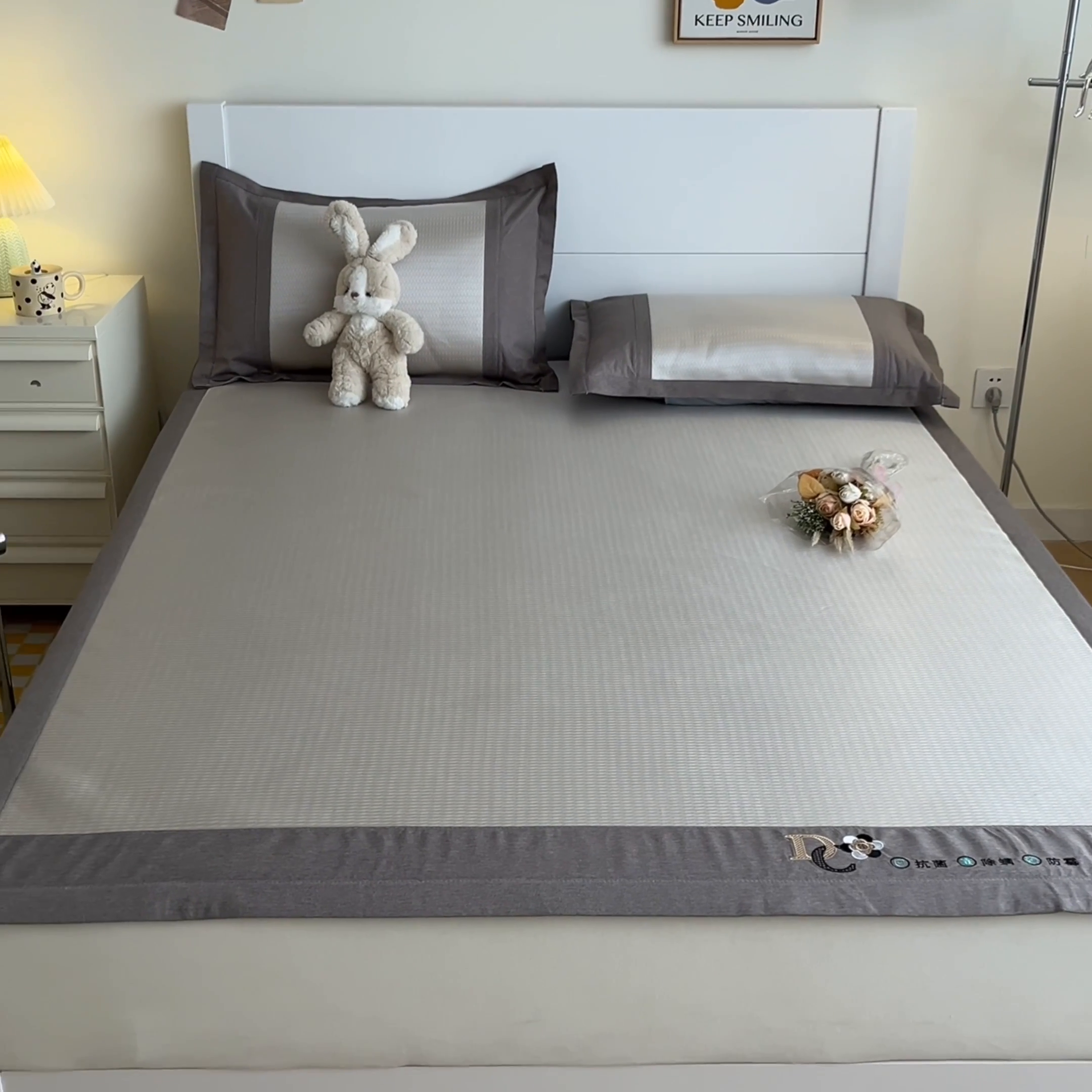 91家纺网 家纺一手货源 找家纺 阿亮家居 2025新款印花冰藤席凉席 雅典娜