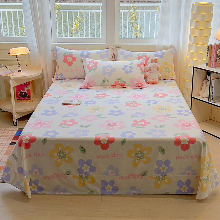 91家纺网 家纺一手货源 找家纺 拾物记 2025新款A类无荧光全喷气全棉12868单床单 繁花集