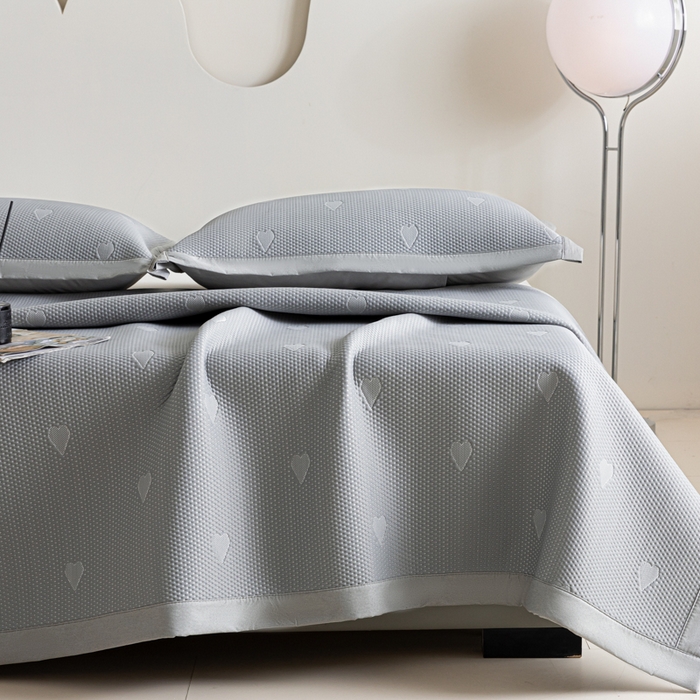 91家纺网 家纺一手货源 找家纺 阿亮家居 2025新款凉席凉豆豆软席床席款 心相印-冰川灰