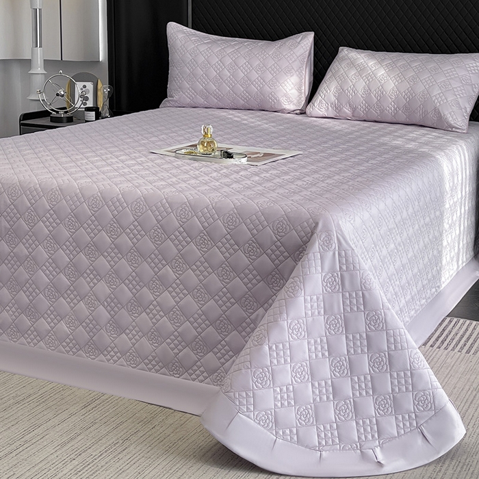 91家纺网 家纺一手货源 找家纺 直播爆款A类100支长绒棉夹棉床盖床笠四件套全棉纯棉床单加厚高端重工刺绣四季款床上用品 茉婉-黛紫