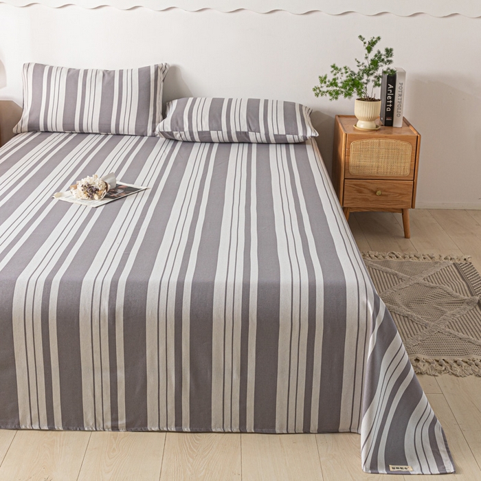 91家纺网 家纺一手货源 找家纺 阿亮家居 2025新款原棉老粗布床单系列 素雅灰