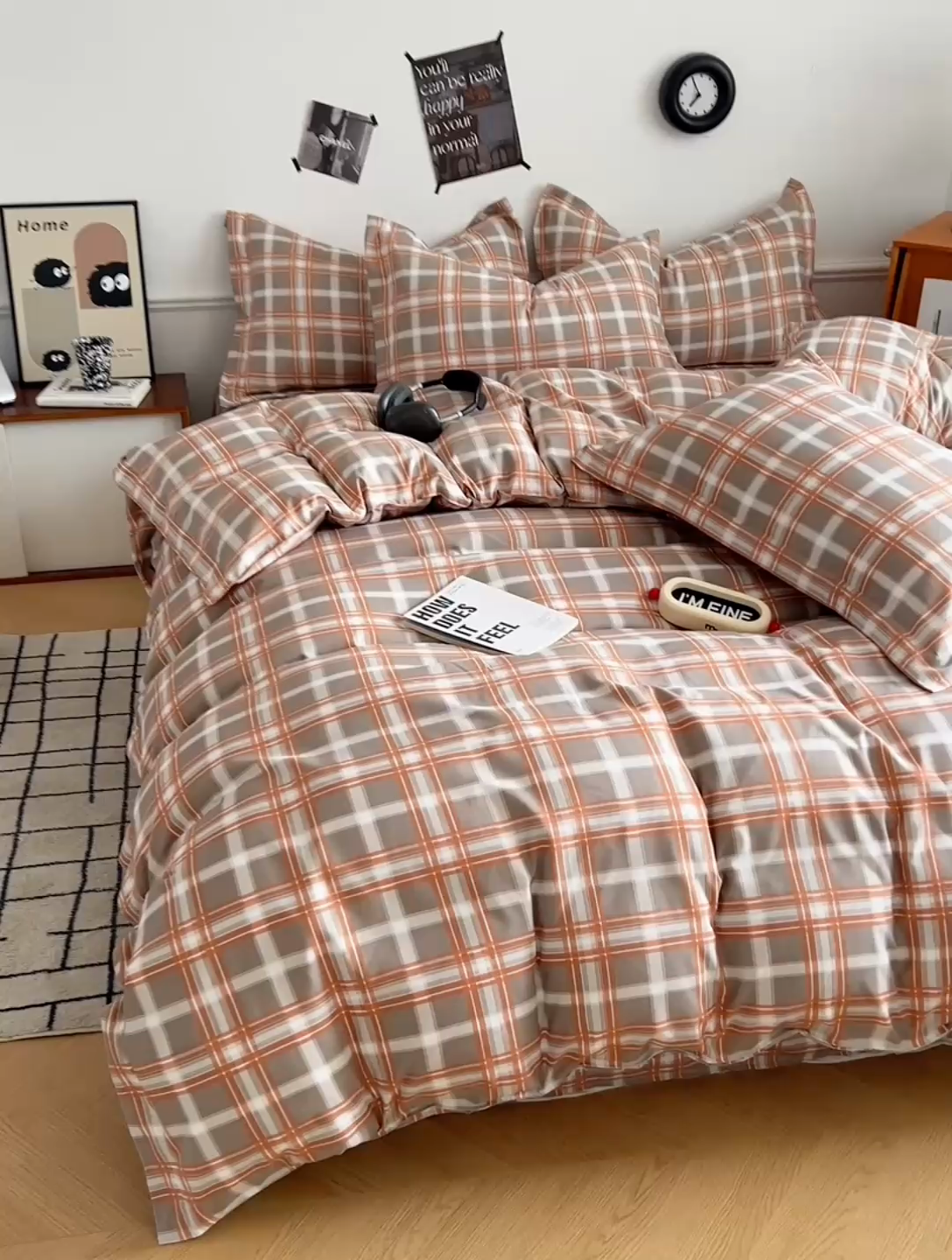 91家纺网 家纺一手货源 找家纺 罗菲尼酒店用品 2025新款磨毛亲肤飞边款四件套 洛咖格