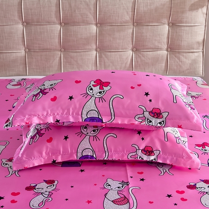 91家纺网 家纺一手货源 找家纺 （总）经年 2025新款印花丝绸冰丝四件套-单枕套