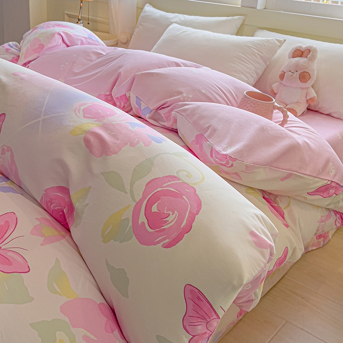 91家纺网 家纺一手货源 找家纺 拾物记 2025新款A类无荧光全喷气全棉12868单被套 烟雨江南