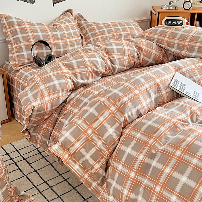 91家纺网 家纺一手货源 找家纺 罗菲尼酒店用品 2025新款磨毛亲肤飞边款四件套 洛咖格