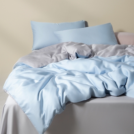 91家纺网 家纺一手货源 找家纺 Mr.pig猪先生水洗棉 2025新款莱赛尔天丝四件套-风格二 伊连青-气质灰